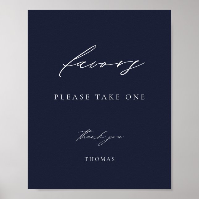 Navy Blue Favor Poster (Vorne)