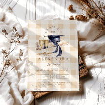 Navy Blue Floral Abschluss