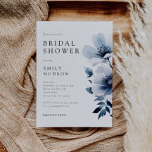 Navy Blue Floral Brautparty