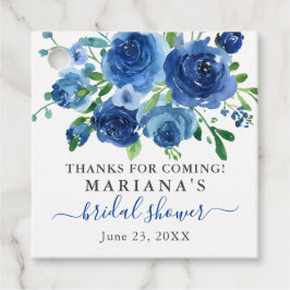 Navy Blue Flowers Brautparty Geschenkanhänger