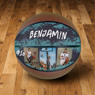 Navy & Blue Foto Personalisiert Basketball