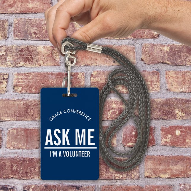 Navy Blue Fragte mir, ich bin ein Freiwilliger-ID- Ausweis (Von Creator hochgeladen)