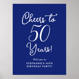 Navy Blue freut sich auf 50 Jahre Geburtstag Begrü Poster