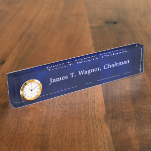 Navy Blue Führungskraft Namensplakette