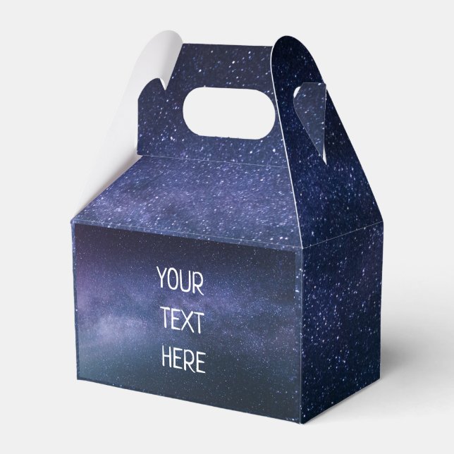 Navy Blue Galaxy Starry Night Stars Modern Geschenkschachtel (Vorderseite)