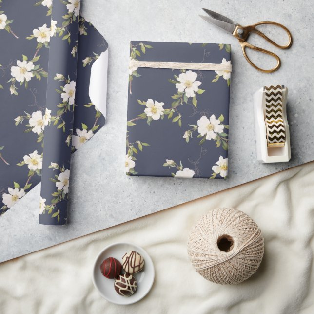 Navy Blue Geschenkpapier (Kunsthandwerk)