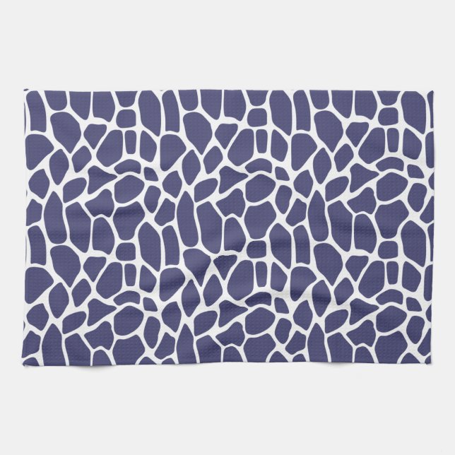 Navy Blue Giraffe Muster Geschirrtuch (Horizontal)