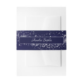 Navy Blue Glitzer Einladungsbanderole