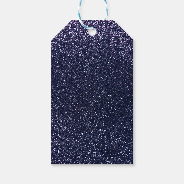 Navy Blue Glitzer Geschenkanhänger (Vorderseite)