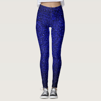 Navy Blue Glitzer Leggings