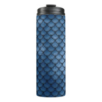 Navy Blue Glitzer Mermaid Scale-Muster