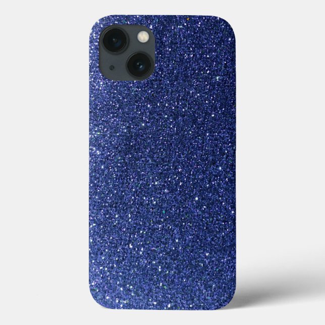Navy Blue Glitzer Ombre Glitzern Modern Girly Glam Case-Mate iPhone Hülle (Rückseite)