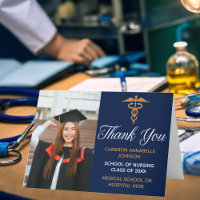 Navy Blue Gold Abschluss Foto Medical School