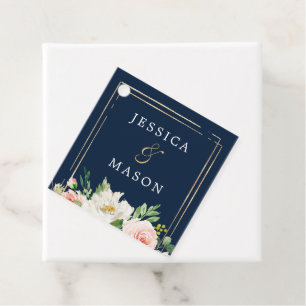 Navy Blue Gold Blush Vielen Dank für Ihre Unterstü Geschenkanhänger
