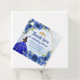 Navy Blue Gold Floral Princess Crown Vielen Dank Geschenkanhänger