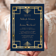 Navy Blue Gold Geo Vintage Hochzeit des Deko der 2