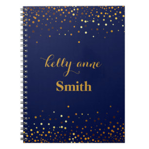 Navy Blue Gold Glitter Falsch Foil Glamorous kraft Notizblock