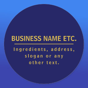 Navy Blue & Gold Mehrzweck Runder Aufkleber