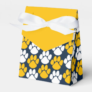 Navy Blue & Gold-Pawprint-Geschenk Geschenkschachtel