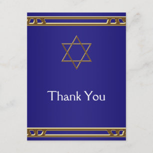 Navy Blue Gold Star von David Dankeschön Karten