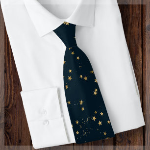Navy Blue & Gold Stars   Krawatte