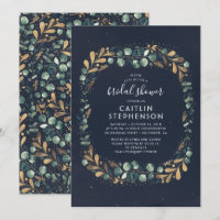 Navy Blue Gold und Green Vintag Brautparty