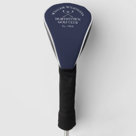 Navy Blue Golf Club und Name des Mitglieds Headcover