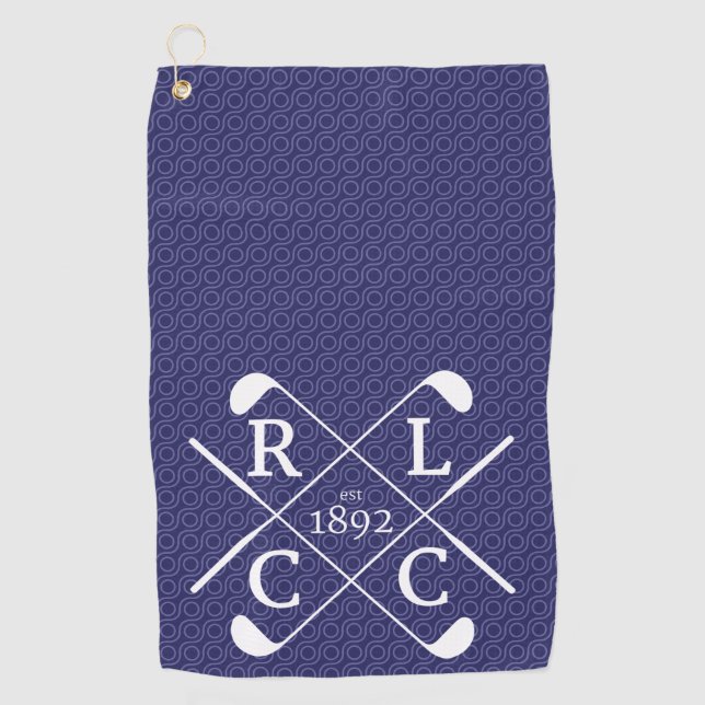 Navy Blue Golf Towel - Raute Golf Logo Golfhandtuch (Vorderseite)
