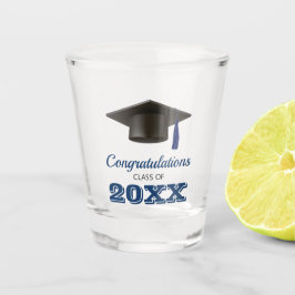 Navy Blue Gratulationen Uni-Abschluss Schnapsglas