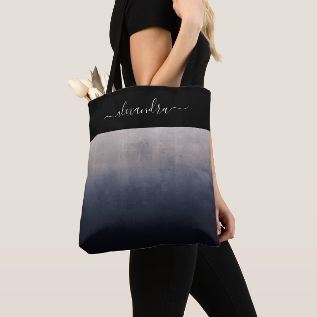 Navy Blue Gray rustic ombre chic personalisiert (Von Nahem)