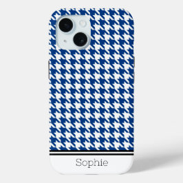 Navy Blue Hahnentrittmuster Custom Samsung Case-Mate iPhone Hülle