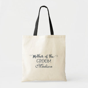 Navy Blue Hand Lettered Niedlich Mother the Groom Tragetasche