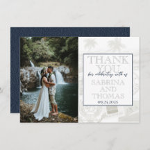 Navy Blue Hawaii Wedding Foto Vielen Dank