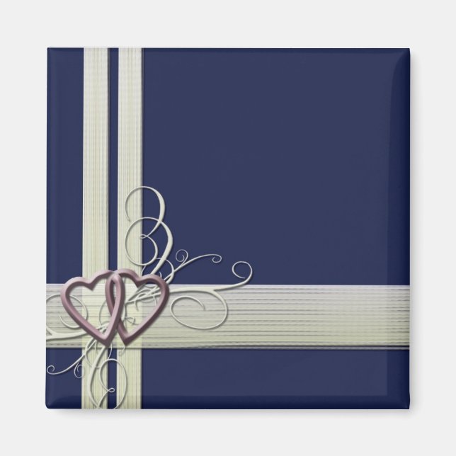 Navy Blue Heart Magnet (Vorne)