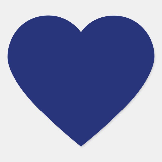 Navy Blue Heart Sticker (Vorderseite)