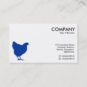 Navy Blue Hen Symbol - Weiß Visitenkarte