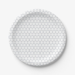 Navy Blue Honeycomb Papierplatte Pappteller