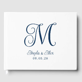 Navy Blue Hübsch Curly Wedgram Gästebuch