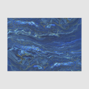 Navy Blue & Imitate Gold Marmor Akrylabstraktion Seidenpapier