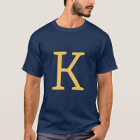 Navy Blue Initial Letter Monogram Modern Stilvoll