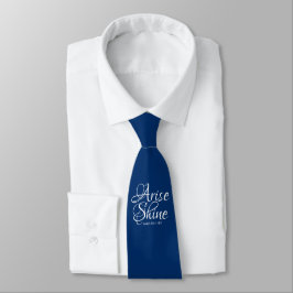 Navy Blue Inspirational Arise und Shine Christlich Krawatte