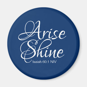 Navy Blue Inspirational Arise und Shine Christlich Magnet