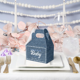 Navy Blue Jeans Baby Junge Baby Shower Geschenkschachtel