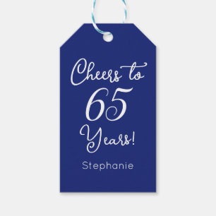 Navy Blue jubelt bis 65 Jahre 65. Geburtstag Gnade Geschenkanhänger