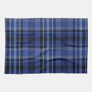 Navy Blue Kariert Tartan Geschirrtuch