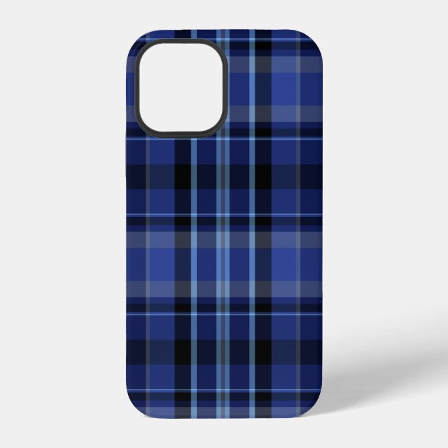 Navy-Blue Karo iPhone Hülle (Rückseite)