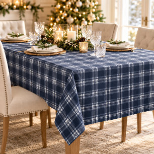 Navy-Blue Karo Tartan Tischdecke