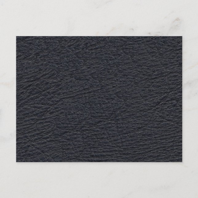 Navy Blue Leather Texture Postkarte (Vorderseite)