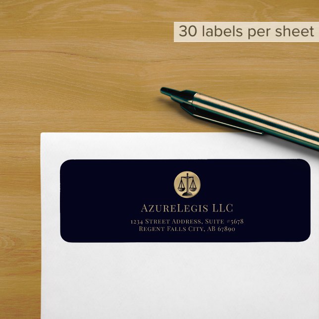 Navy Blue Legal Return Address-Label (Von Creator hochgeladen)
