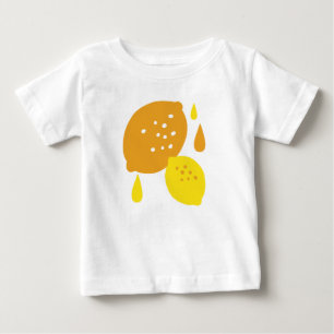 Navy Blue Lemon Art - Erfrischendes Citrus Design Baby T-shirt